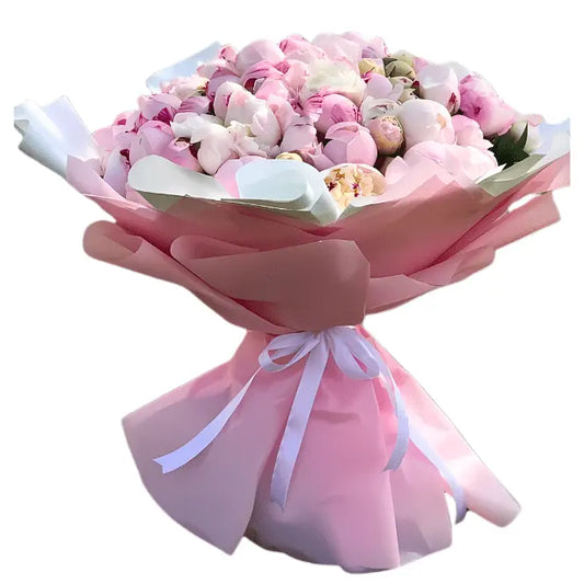 💐 100 Pink Peonies Bouquet – Luxury Flower Arrangement in UAE - OnlineGifts