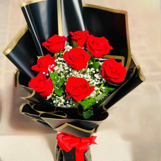 8 Red Rose Bouquet - OnlineGifts