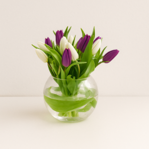 Tulip-Harmony-Bowl-Purple-and-White-Tulip-Arrangement-Glass-Vase-UAE