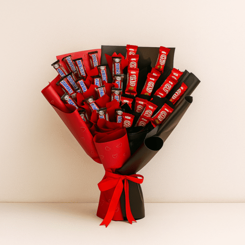 Choco Bliss Delight – Snickers & KitKat Mini Chocolate Bouquet (UAE Delivery)