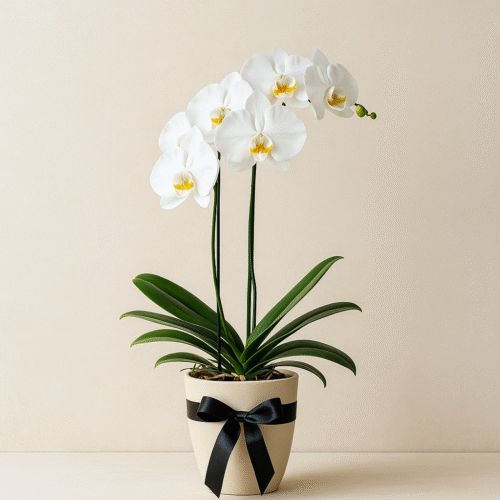 Phalaenopsis Orchid Plant with Flowers