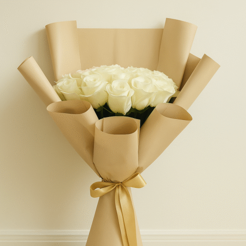 White Roses Bouquet Delivery in UAE | Elegant Flower Arrangement