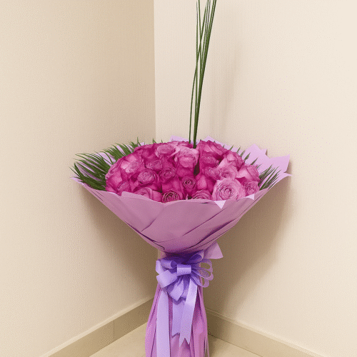 Purple Roses Bouquet Delivery in UAE | Luxury Flower Arrangement