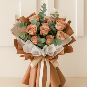 Cappuccino-Rose-Bouquet-Luxury-Coffee-Tone-Flowers-UAE