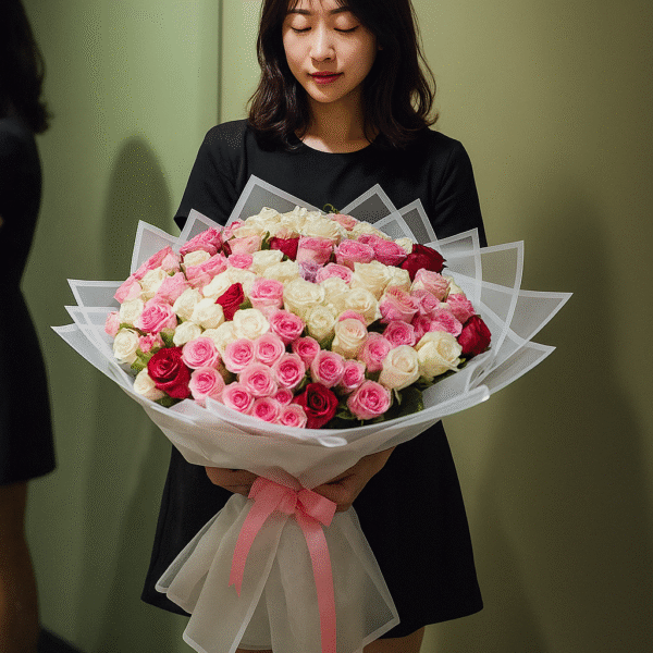 Luxury Hydrangea & Rose Bouquet | Elegant Mixed Flower Arrangement UAE