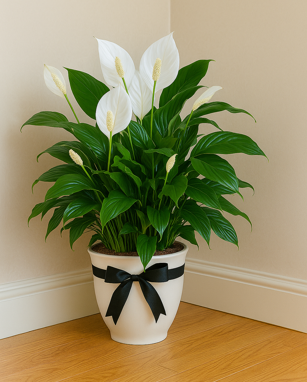 Peace-Lily-Indoor-Plant-White-Ceramic-Pot-Air-Purifier-UAE