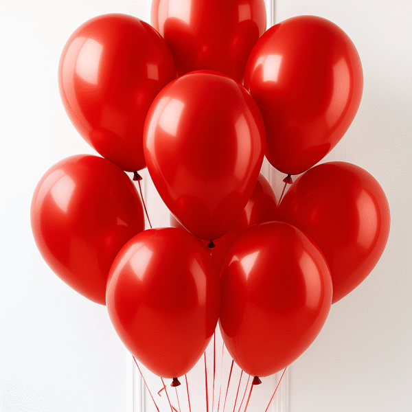 Red Helium Balloon Bouquet | 10-Piece Balloon Bunch UAE