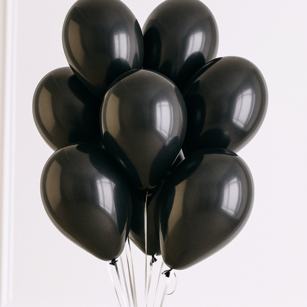 Black Helium Balloon Bouquet | 10-Piece Balloon Bunch UAE