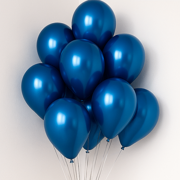 Blue Helium Balloon Bouquet | 10-Piece Balloon Bunch UAE
