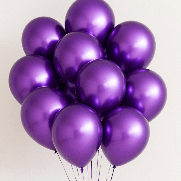 Purple Helium Balloon Bouquet | 10-Piece Balloon Bunch UAE