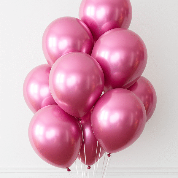 Pink Helium Balloon Bouquet | 10-Piece Balloon Bunch UAE