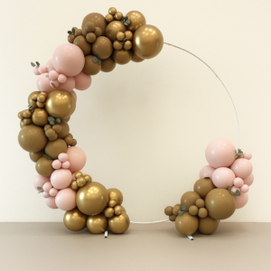 Pink-and-Gold-Balloon-Arch-Luxury-Event-Decoration-Dubai-UAE