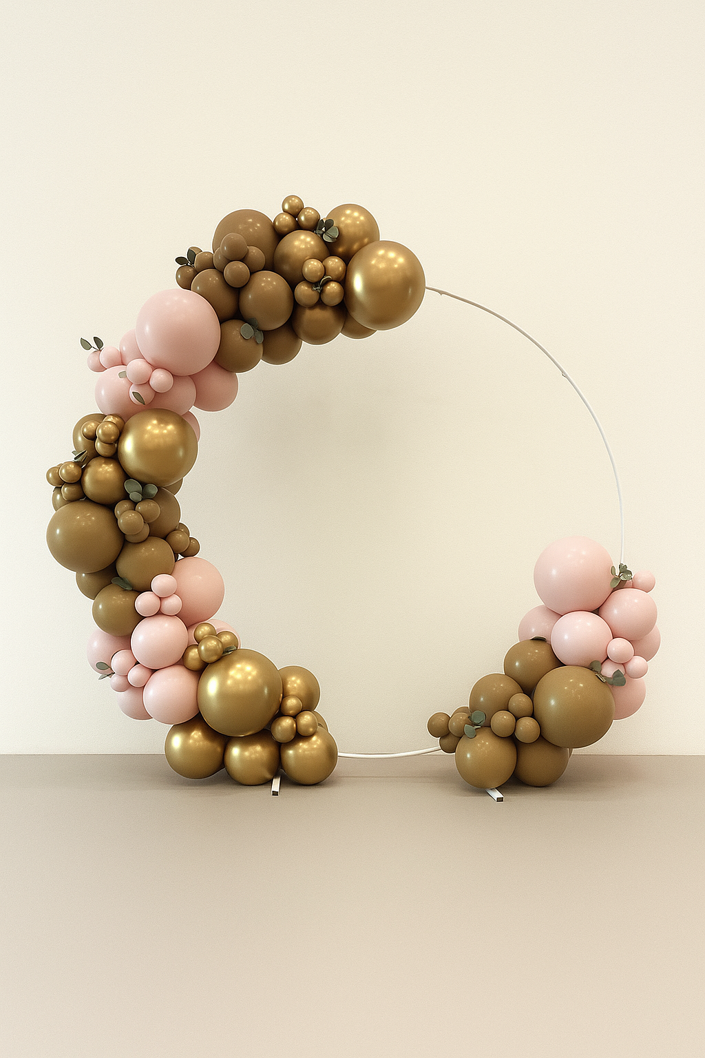Pink & Gold Balloon Arch – Elegant Decoration in UAE