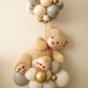 Teddy-Bear-and-Balloon-Luxury-Gift-Arrangement-Dubai-UAE