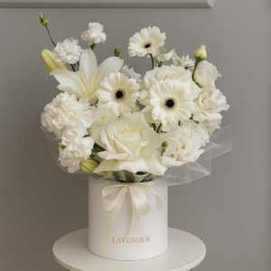 White-Flowers-Gift-Basket-OHara-Roses-Lilies-UAE