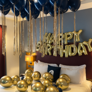 Birthday-Balloon-Room-Decoration-Blue-Gold-Surprise-Dubai-UAE