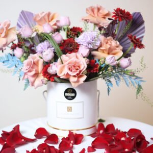 Peach-Whispers-Artistic-Peach-and-Purple-Flower-Arrangement-UAE