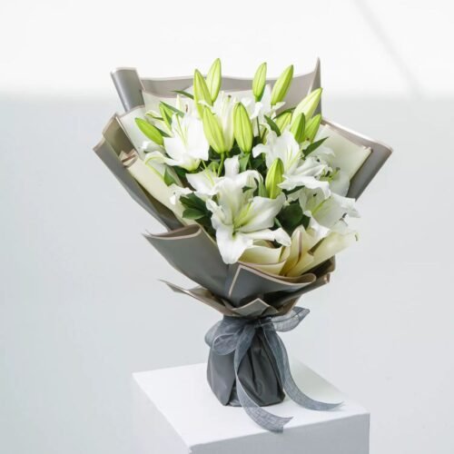 Lily Love Bloom – You’re Special | 5 Lily Stems in Elegant Wrap (Delivery in UAE)