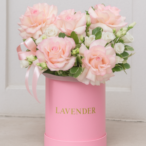Pink-Rose-and-Lisianthus-Box-Esperance-Roses-Luxury-Gift-UAE