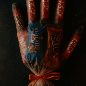 Halloween Candy Glove Treat Bag – Spooky Hand Filled with Assorted Chocolates & Sweets 🍬