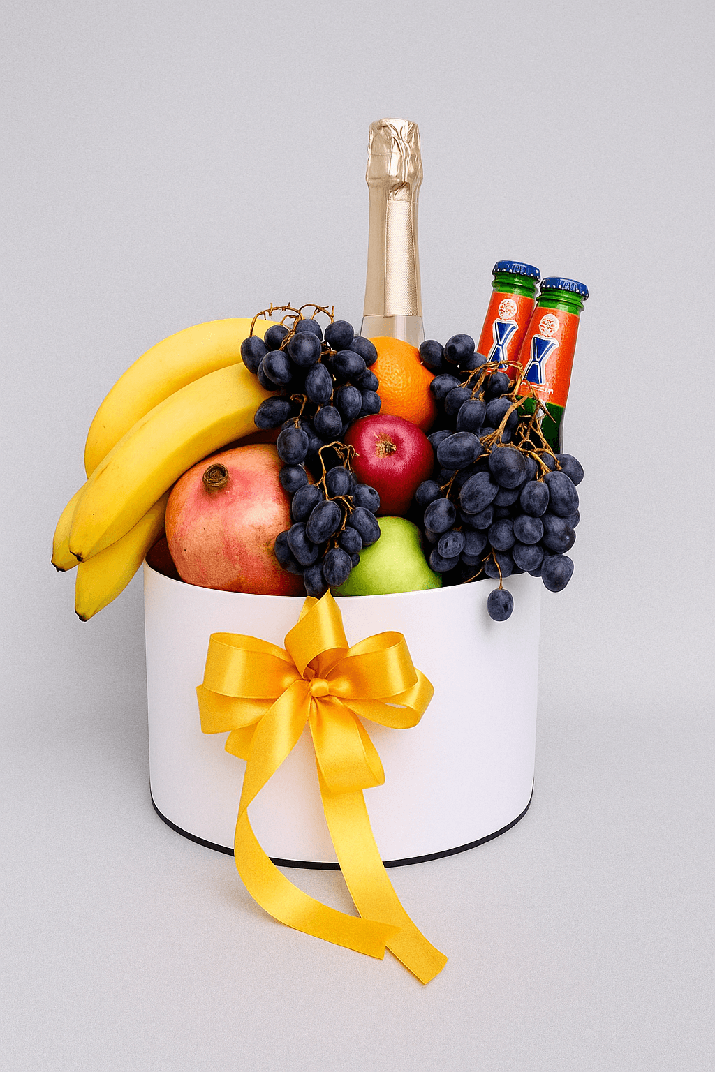 Luxury Fruit & Beverage Hamper | Premium Fresh Fruits with Fogoso Gold & Barbican | UAE Gift Basket