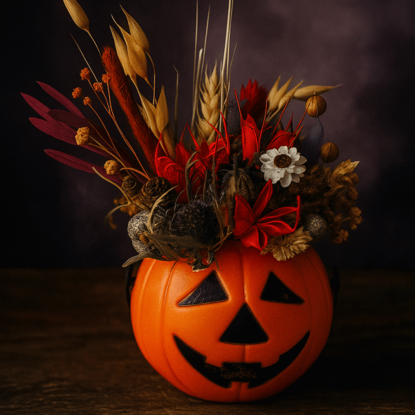 Pumpkin Harvest Dried Flower Arrangement – Halloween Decor UAE