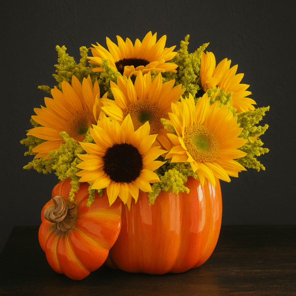 Pumpkin Harvest Floral Arrangement – Halloween Special