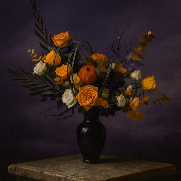 Halloween Noir Floral Arrangement – Luxury Halloween Flowers Dubai & UAE