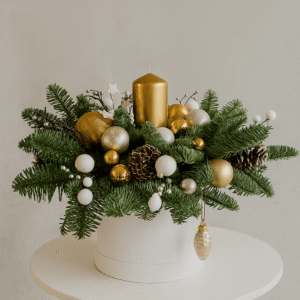 Modern-Christmas-Candle-Centerpiece-Gold-Silver-White-Elegance-UAE