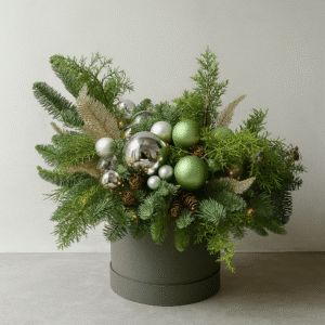 Luxury-Christmas-Flower-Centerpiece-White-Roses-Gold-Gift-UAE