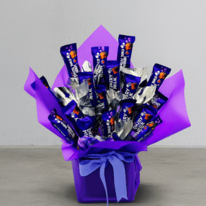 Cadbury-Chocolate-Arrangement-Purple-Vase-Mini-Dairy-Milk-UAE