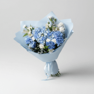 Blue Hydrangea & Carnation Bouquet | Dubai UAE