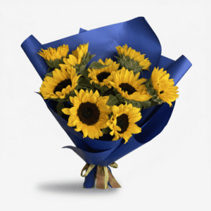 Golden Sun – 9 Sunflowers Luxury Bouquet for Men