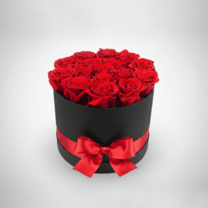 Luxury Flower Arrangement Delivery in UAE 17 Red Roses Black Basket