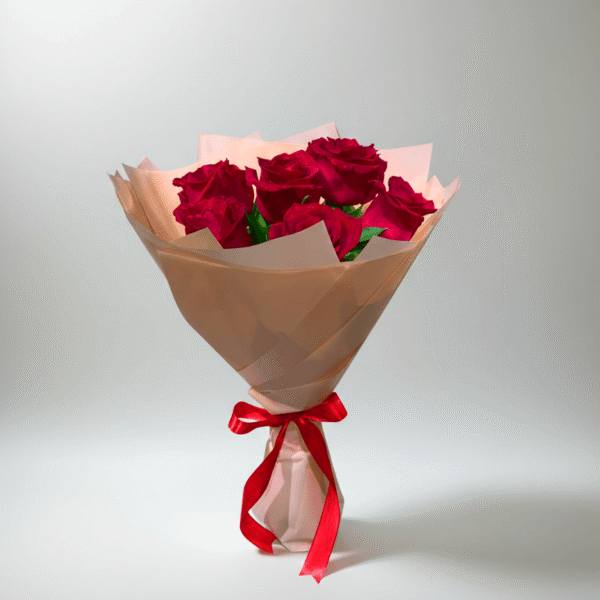 Valentine Flower Gift UAE 6 Red Roses Bouquet