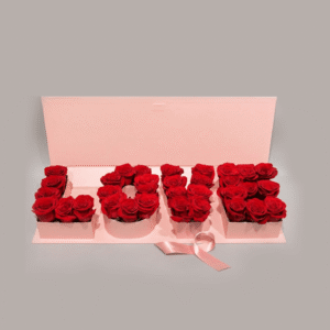 Valentine’s Day Flowers UAE LOVE Letter Red Rose Box