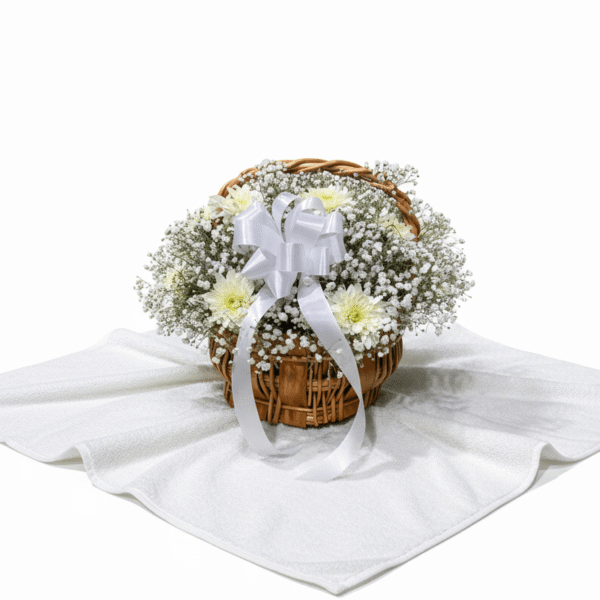 White-Flower-Basket-Harmony-Chrysanthemum-Gypsophila-UAE
