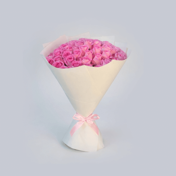 Valentine Flower Delivery UAE 51 Luxury Pink Roses Bouquet