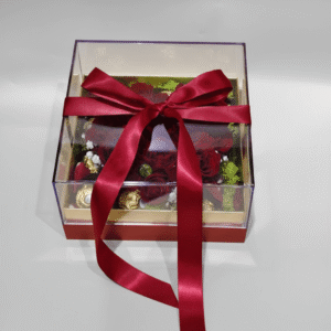 Valentine’s Heart-Shaped Red Rose & Ferrero Rocher Flower Box |