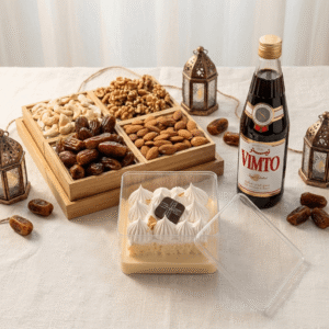 Ramadan Iftar Delight Hamper with Vimto and Wooden Tray UAE